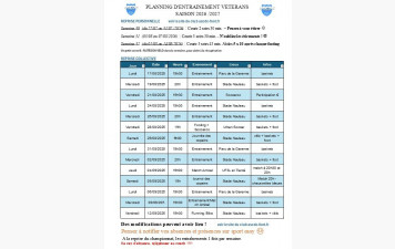 Planning de reprise 2026-2027